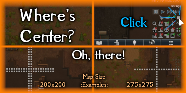 Where's Center? mod preview for RimWorld