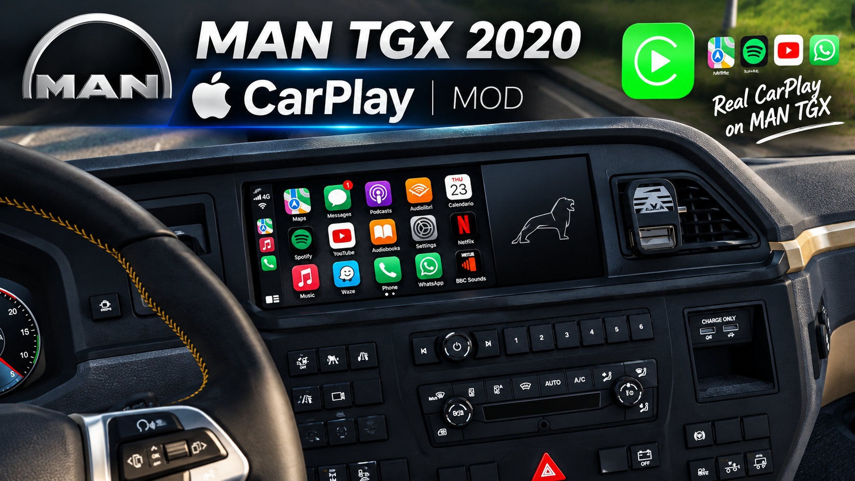 CarPlay for MAN TGX 2020 screenshot 3