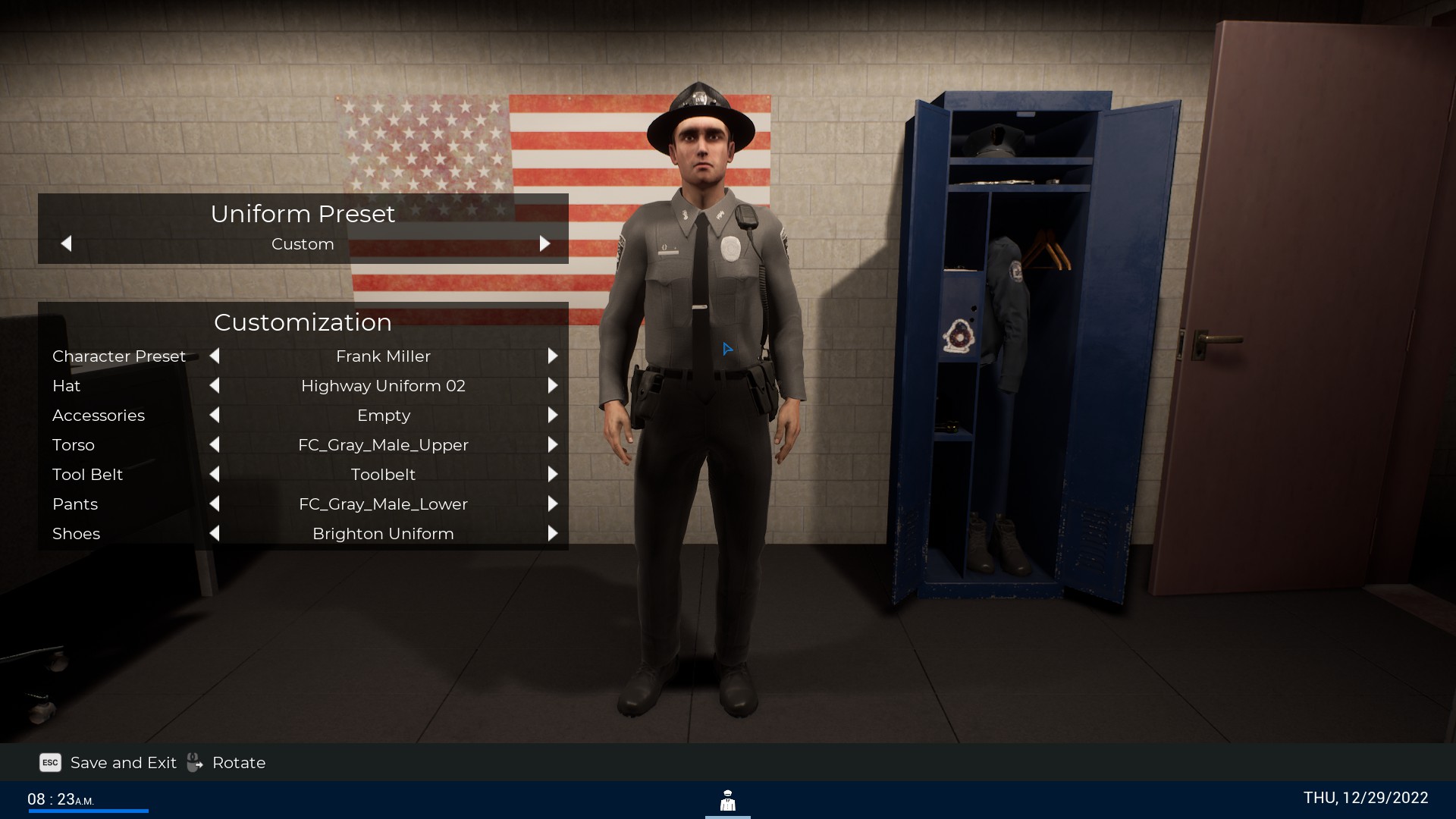 Franklin Highway Patrol Gray Uniform (Male and Female)