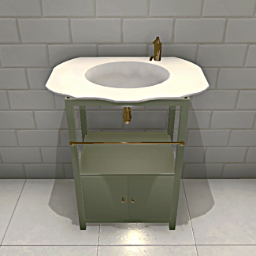 Sage green bathroom sink