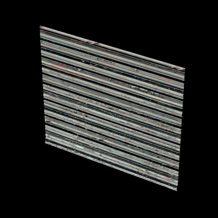 Corrugated wall 2x1 rusty #8