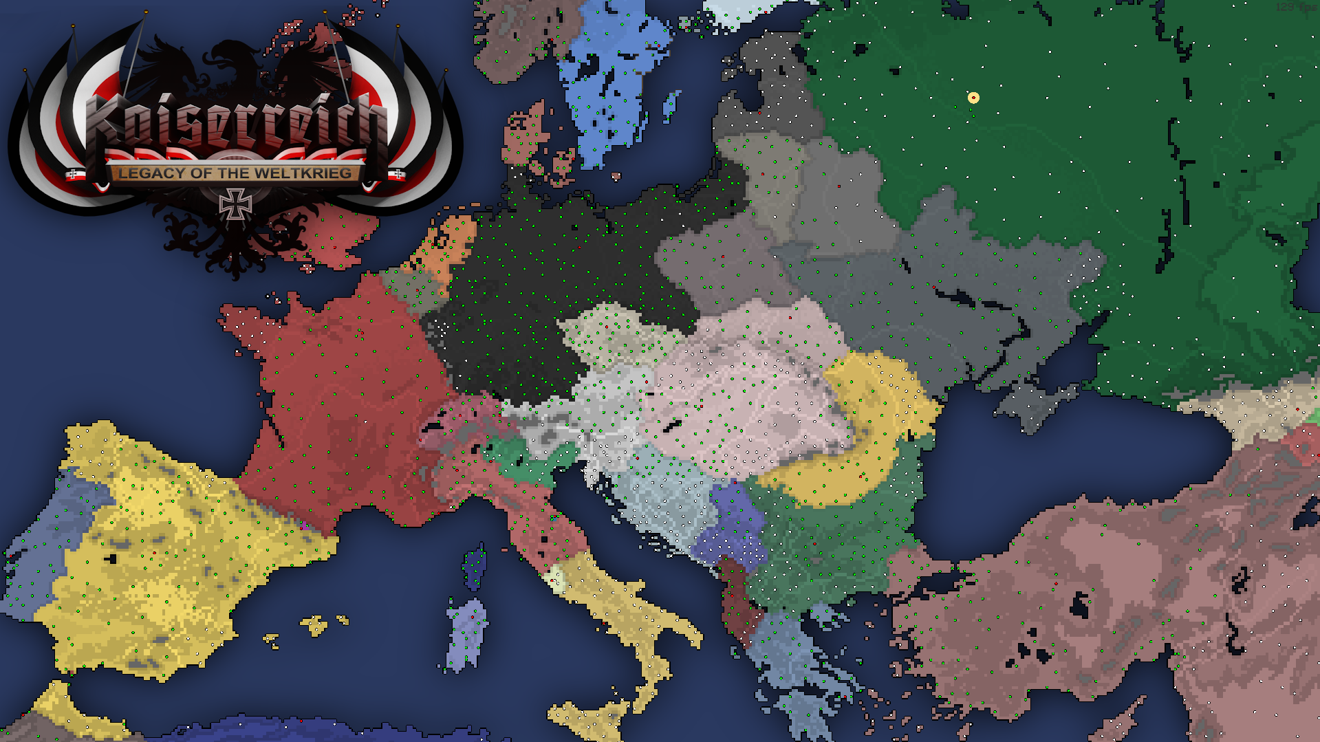 Kaiserreich 1936 Detailed Political Map
