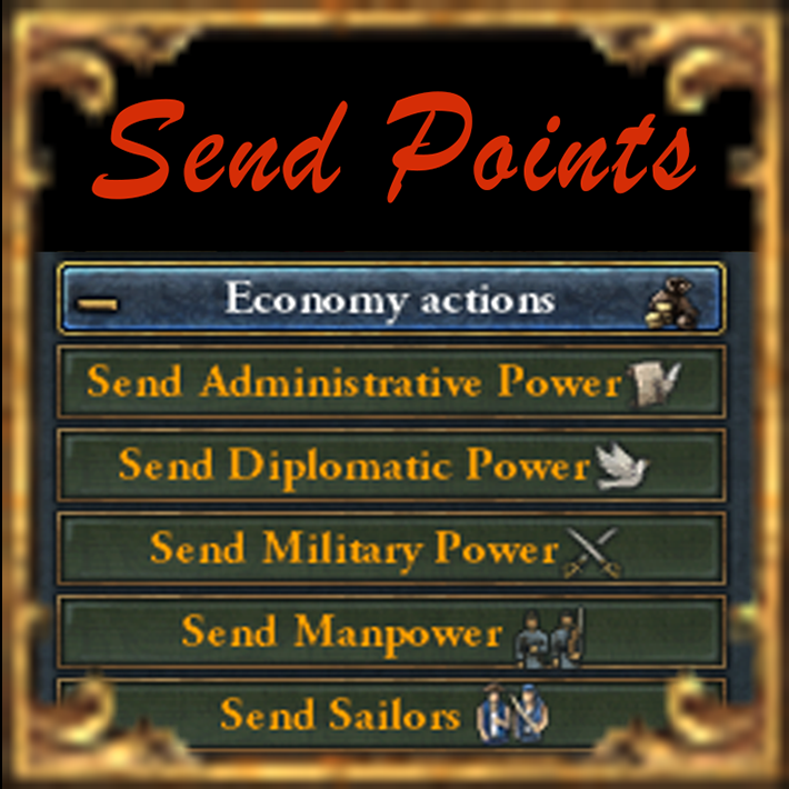 Send Points (Diplomatic Actions Send Powerpoints, Manpower, Sailors)