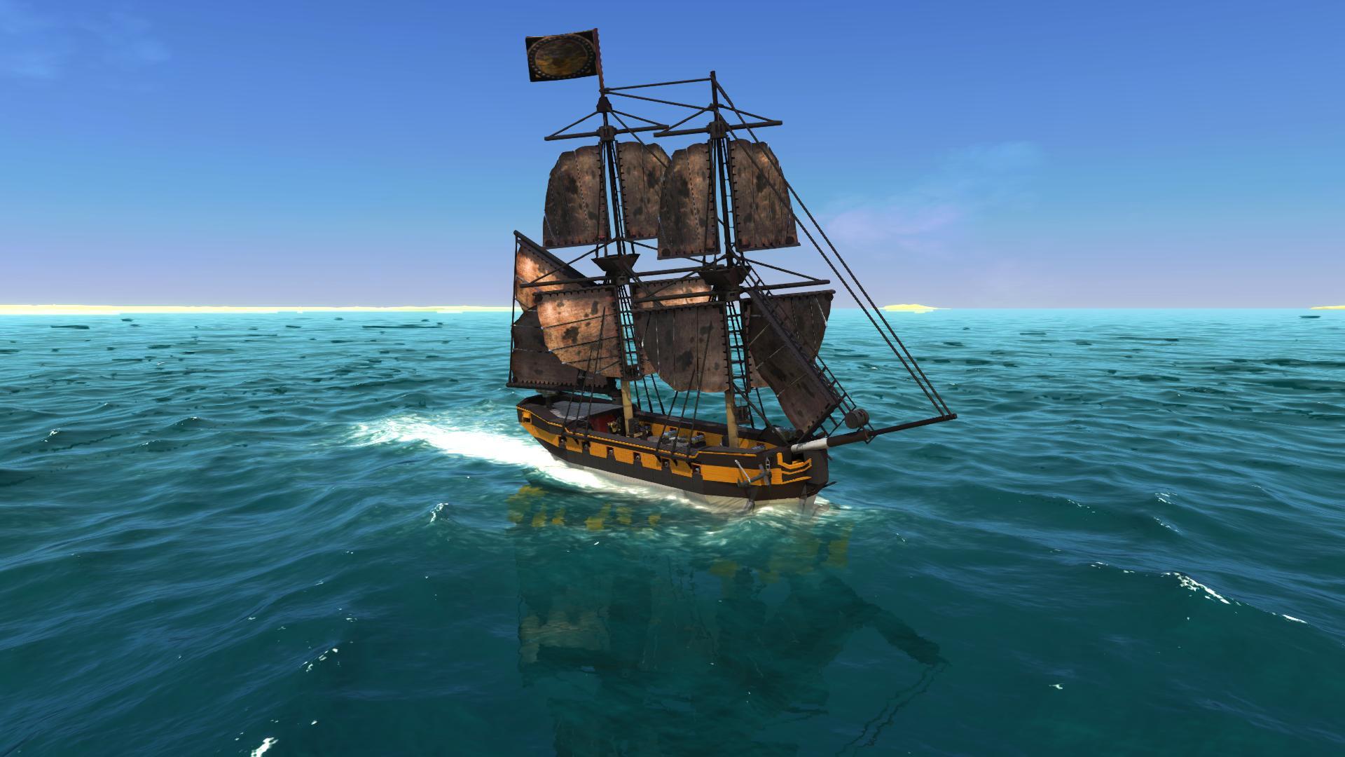 Sailable Sloop 2 masts