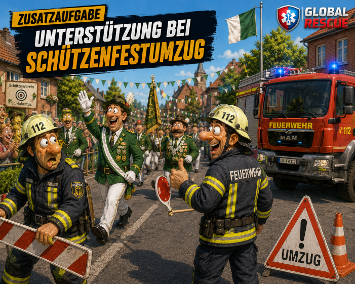 Absicherung eines Schützenfestumzuges