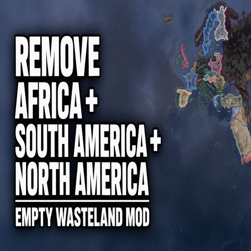 Remove Africa + South America + North America - Empty Wasteland preview