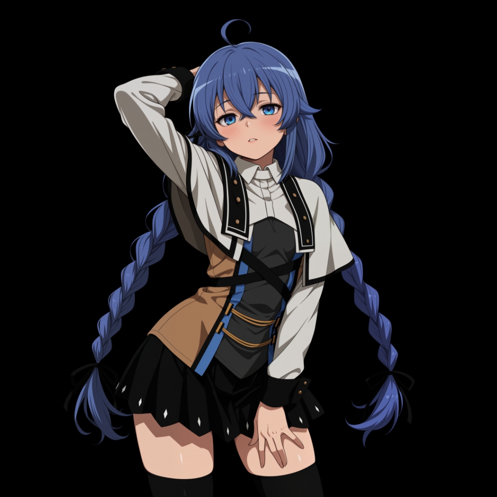 Roxy Migurdia [Mushoku Tensei] | Dark Background | Dark & Colored Versions | 4K