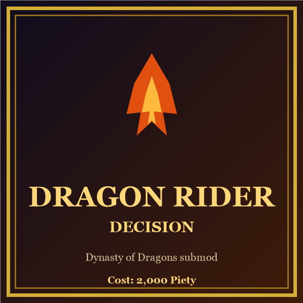 Dragon Rider Decision (Dynasty of Dragons submod) preview