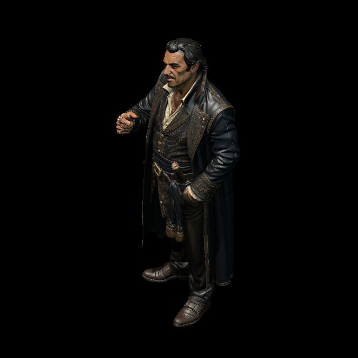 thug in finery, blue