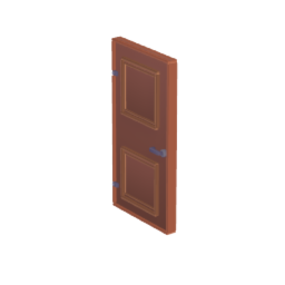 Antique door with front and back