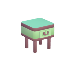 Tiny Retro Nightstand Table
