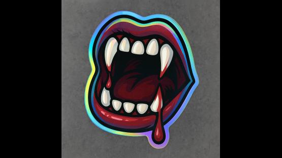Vampteeth Holo – Bloodfang Sticker – Counter-Strike 2 Mod