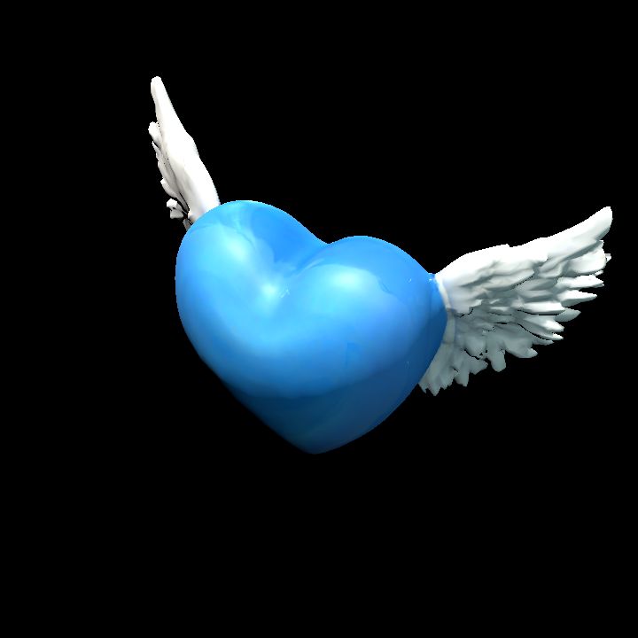 Fool Blue Flying Heart