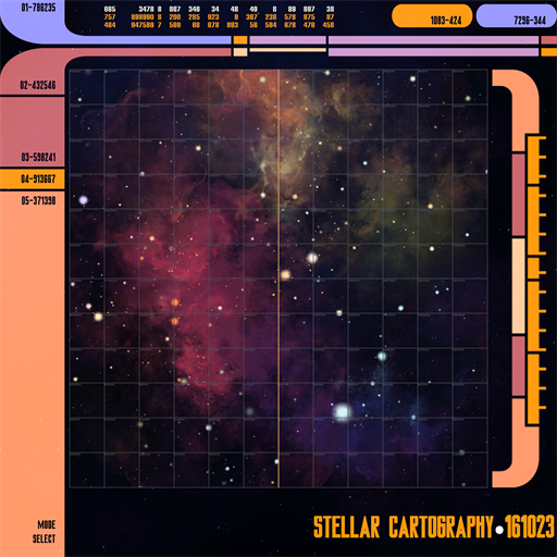 Star Trek - Stellar Cartography Map (2 Quadrants) - New Horizons