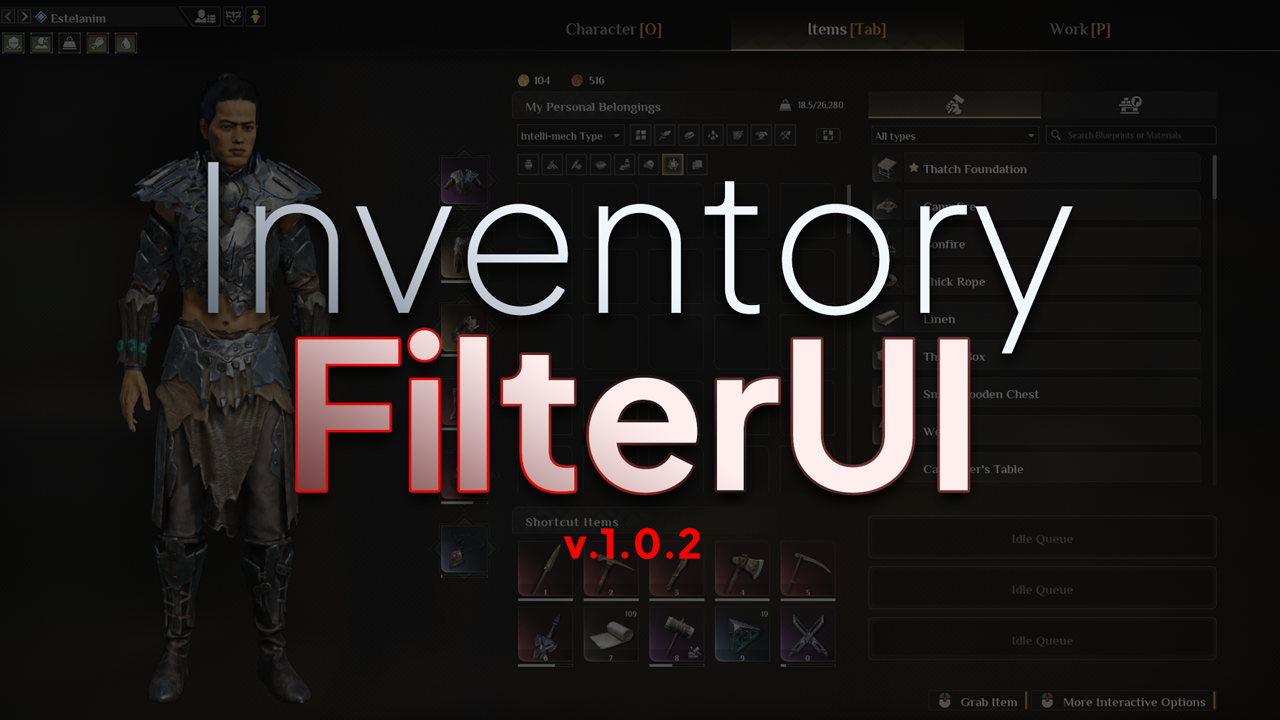 InventoryFilterUI - UPDATED to v1.0.2 – Soulmask Mod