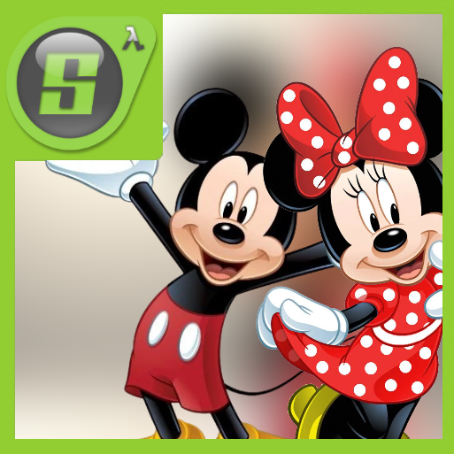 Mickey & minnie mouse over male and female_01
