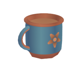 Flower Mug with Tea - Drink - Food