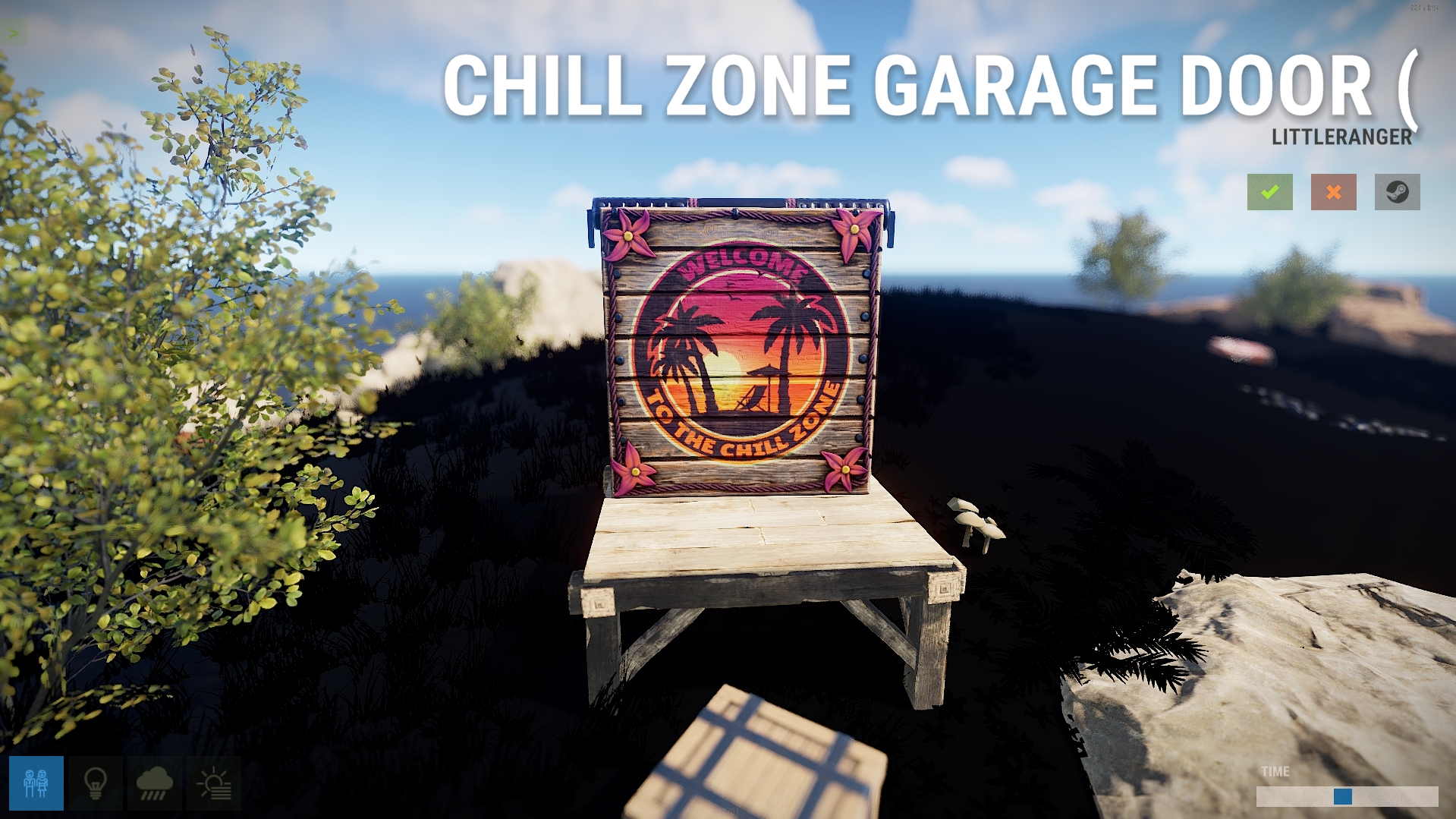 Chill Zone Garage Door
