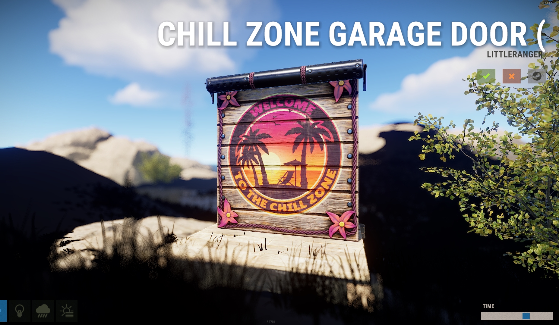 Chill Zone Garage Door