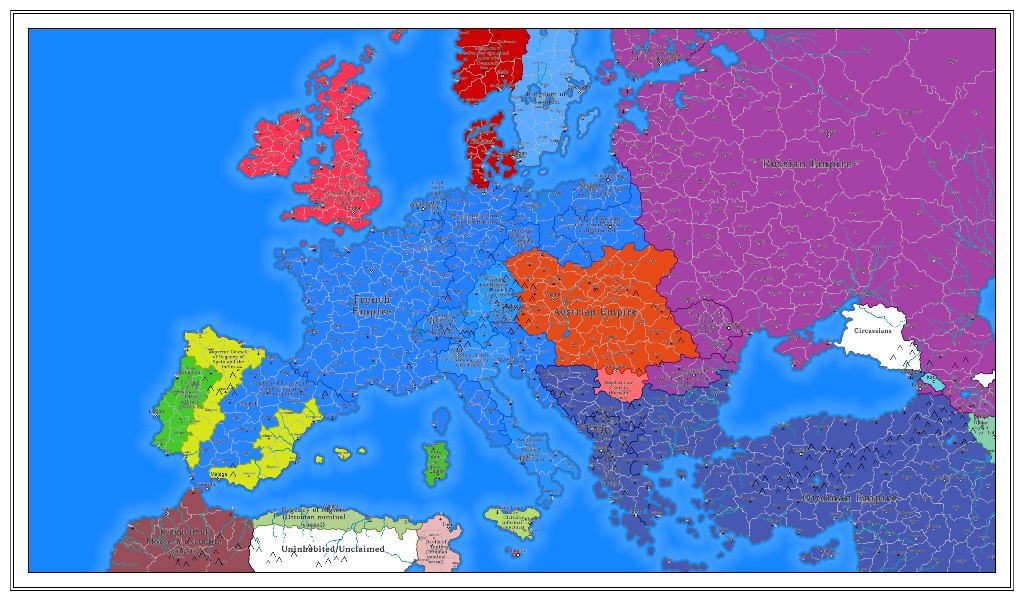 Map: 1810 - DetailedEuropeModernDay Edit