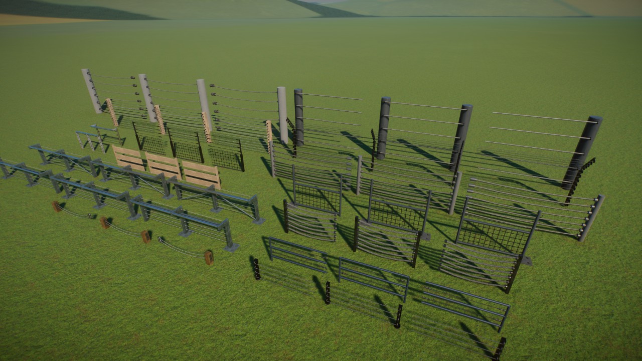 Wire and Cable Fences Set