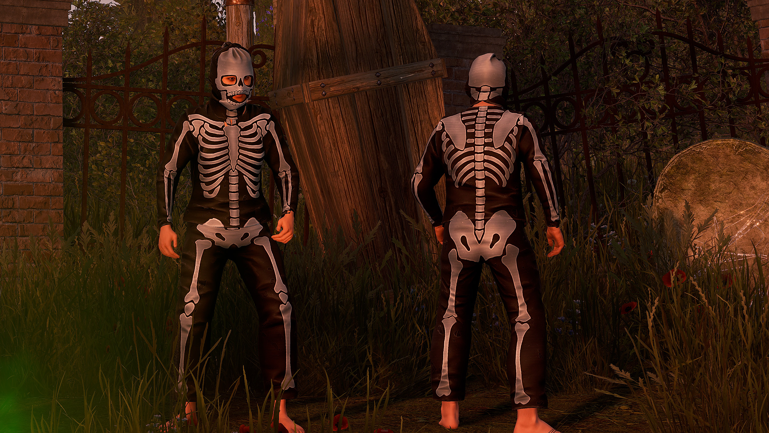 Skeleton Costume Burlap Shirt thumbnail 4