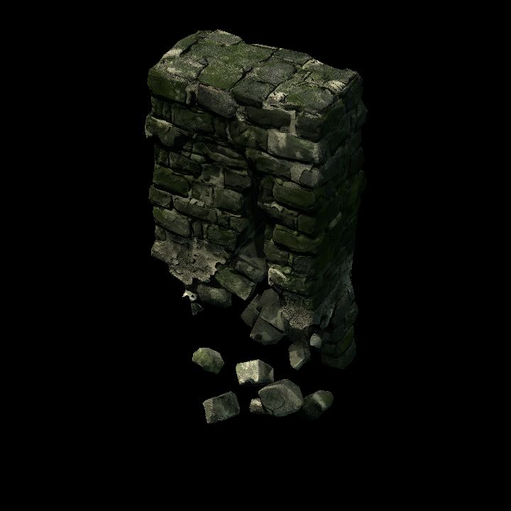 Cracked Stone Column