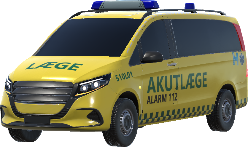 Danish/Dansk First responder "REGION H AKUTLÆGE VITO"