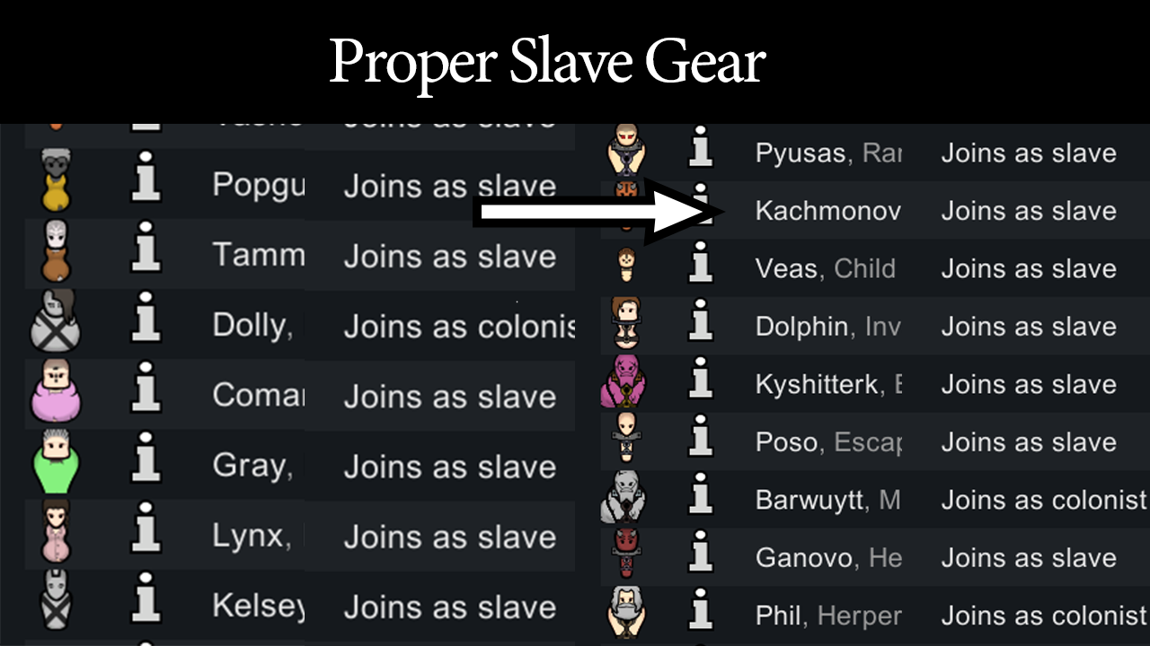 Proper Slave Gear