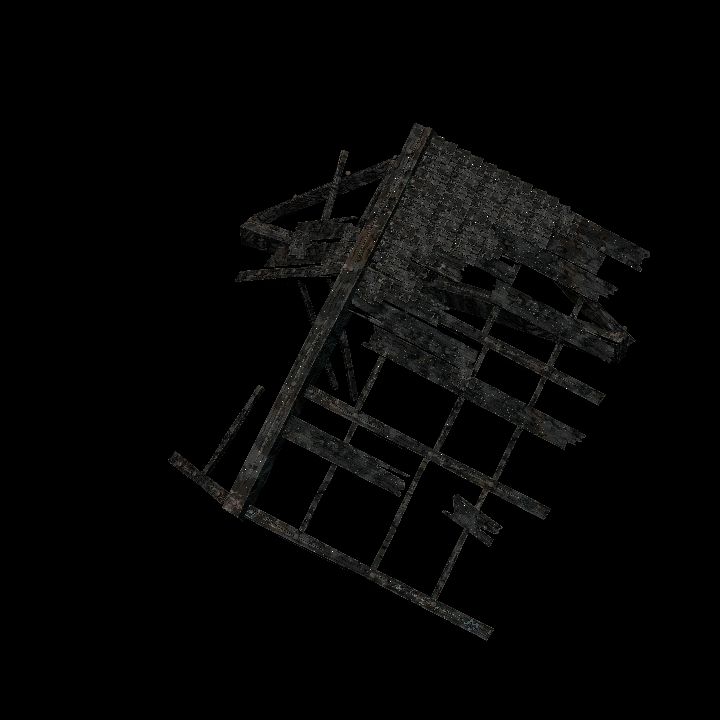 Scorched Collapsed Roof