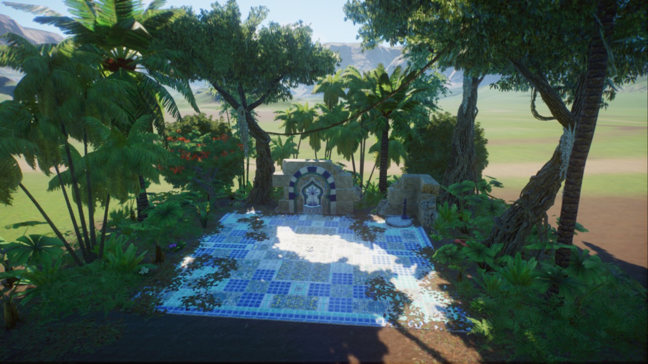 Tropical Water Mosaic with Foliage preview