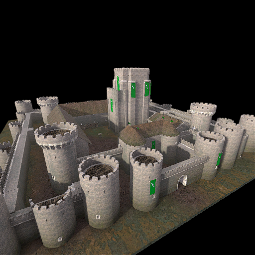 huge  two layered castle