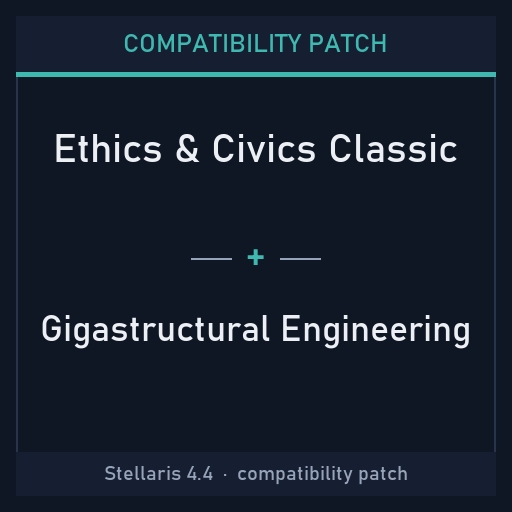 Compatibility Patch: Ethics and Civics Classic + Gigastructural Engineering