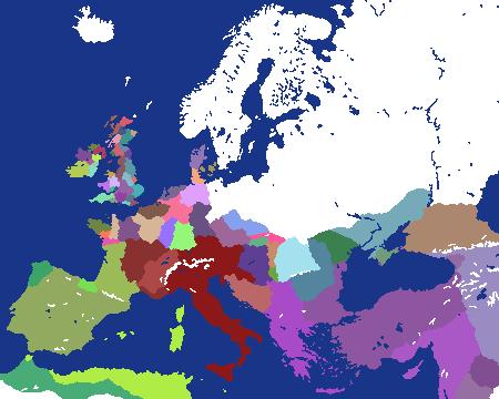 Europe map 467 ad