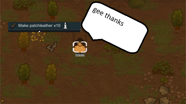 Jrogression: Patchleather (make 10 Patchleather recipe) mod preview for RimWorld