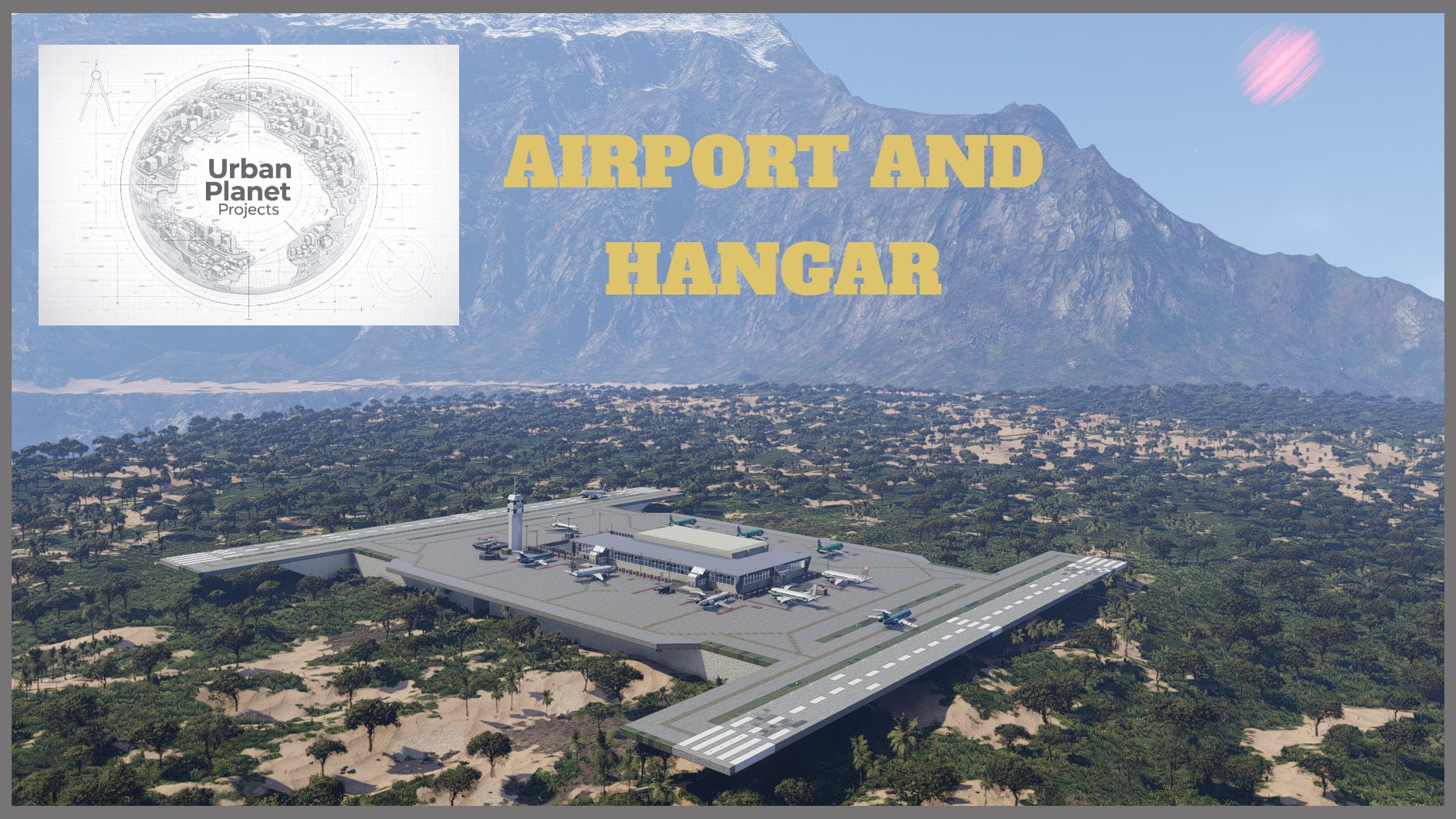 Airport and hangar