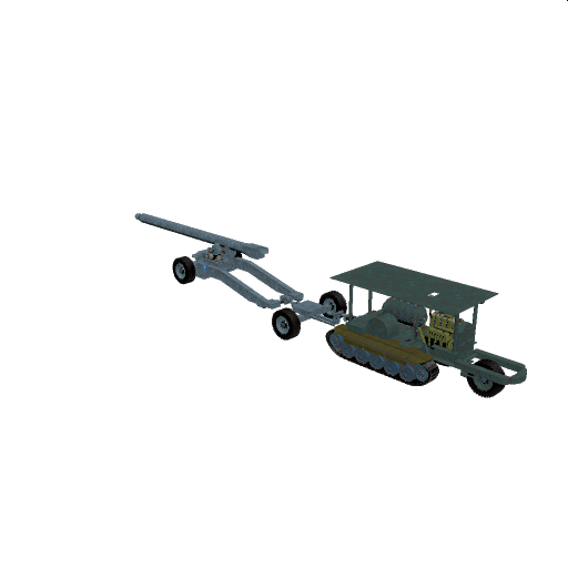 WW1 Holt  75 Artillery tractor with 155mm GPF