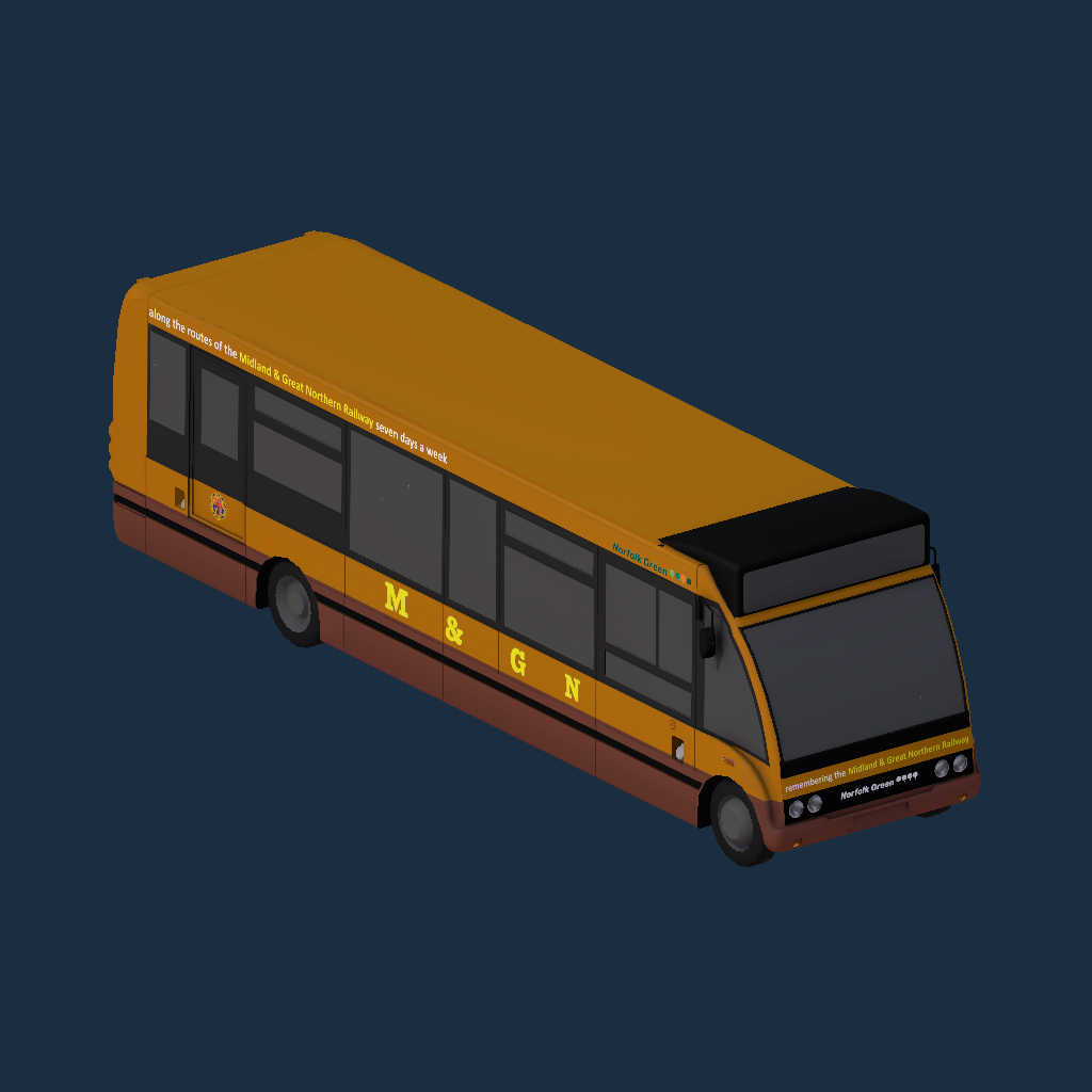 Optare Solo M950SE Norfolk Green M&GN Railway Branded Thats Yer Lot  Rear
