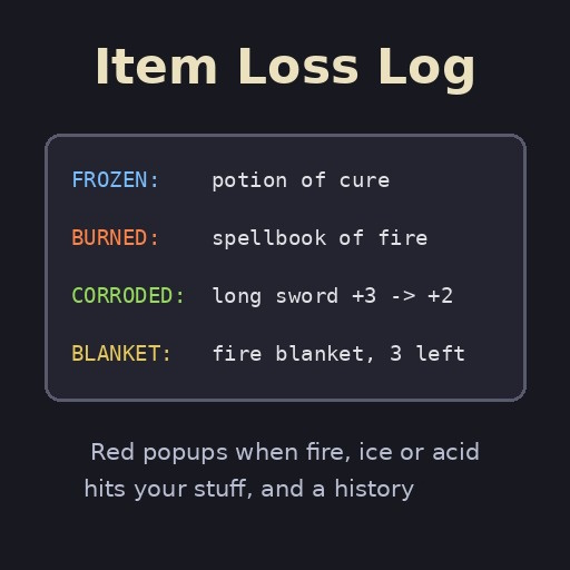 Item Loss Log preview