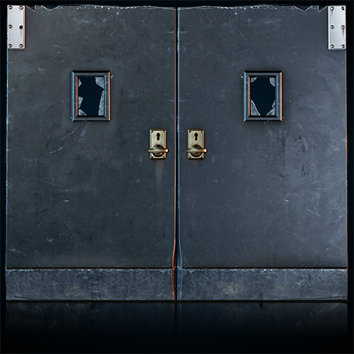 Looted Wooden Double Door (Transparency)