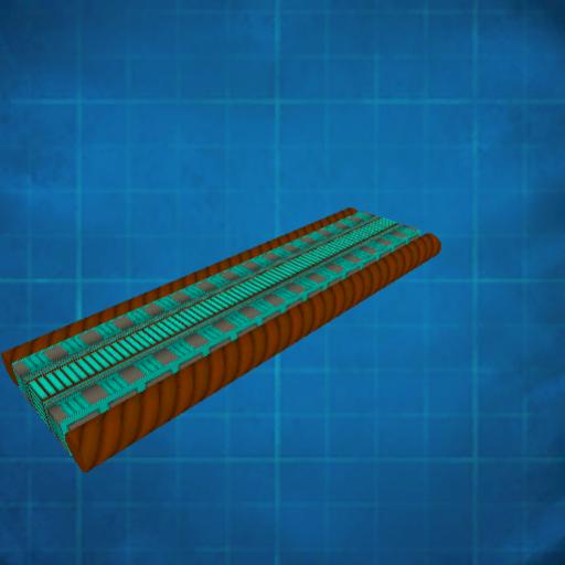 Rail Line XVII: Cyan/Aqua III