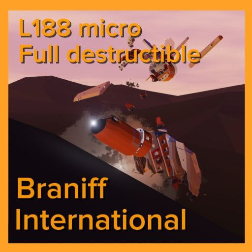 Lockheed L-188 Braniff airlines (destructible micro version)