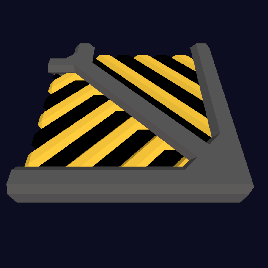 Scifi Caution Floor Border Left Corner