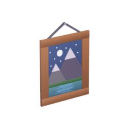 Hanging Simple Nighttime Mountain Art