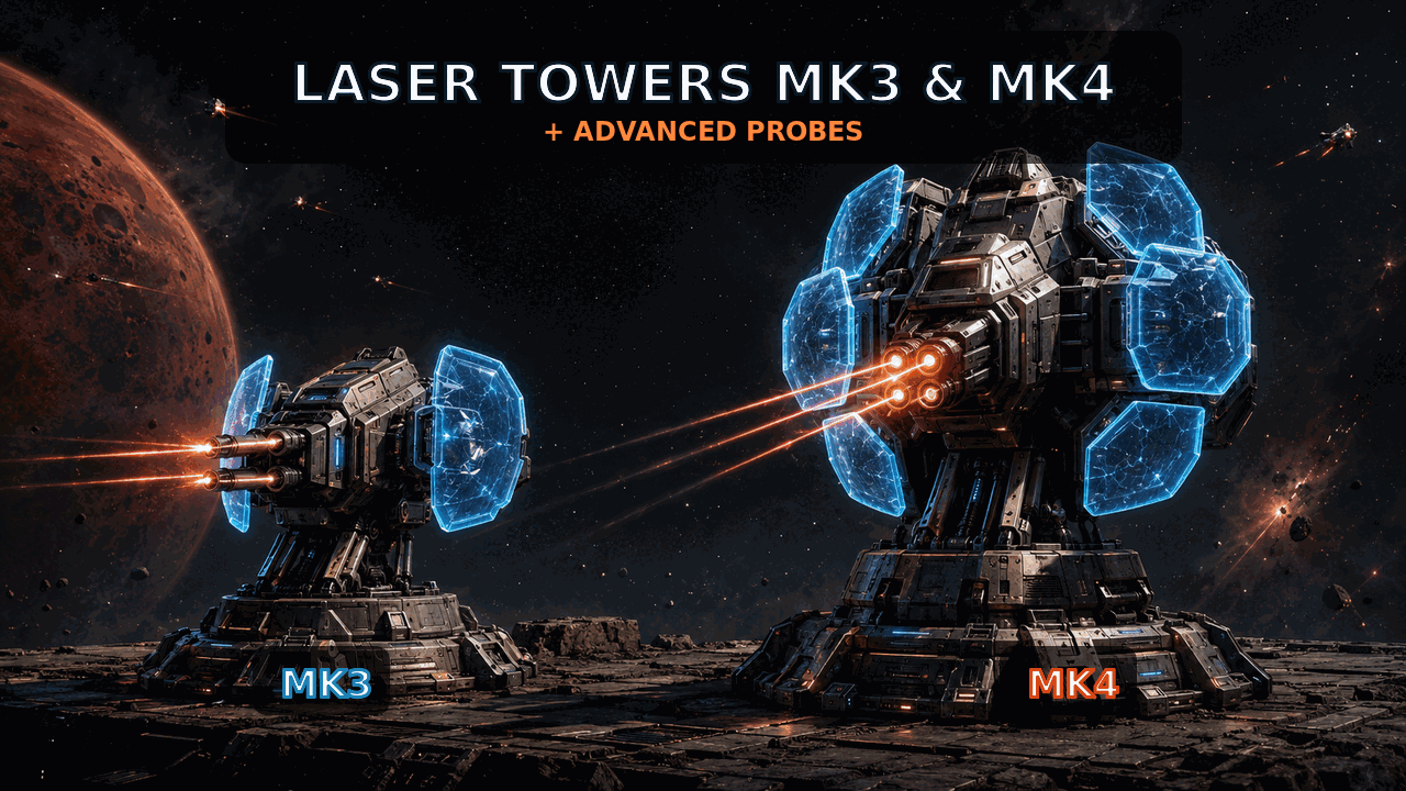 Laser Towers Mk 3 & Mk 4 + Advanced Probes