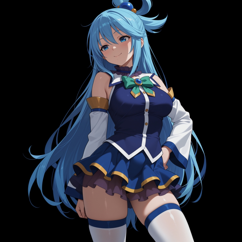 Aqua [Konosuba] | Dark Background | Dark & Colored Versions | 4K