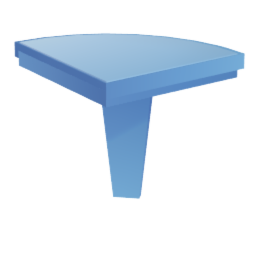 Retro Metal Desk Corner