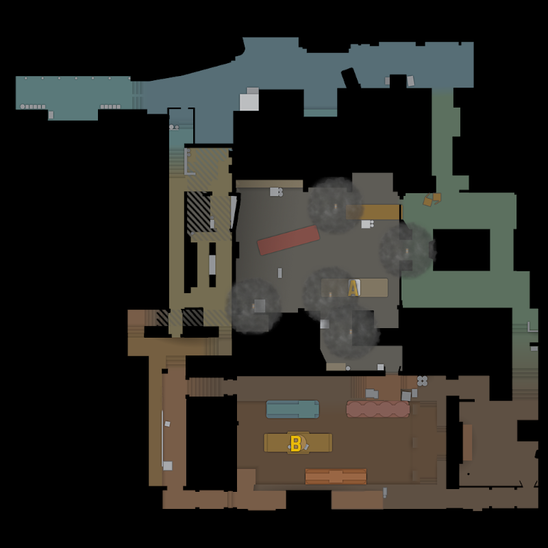 Train T Spawn Smokes + Bomb Train Molotov – Counter-Strike 2 Mod