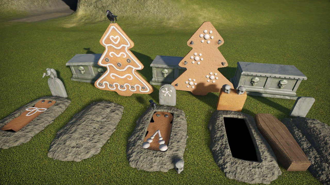 Gingerbread Graveyard Scene