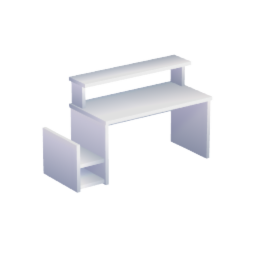 Simple Modern Desk with Shelf preview